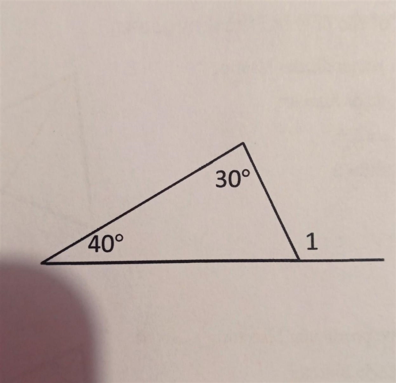 How to find the angle measure of angle 1?​-example-1