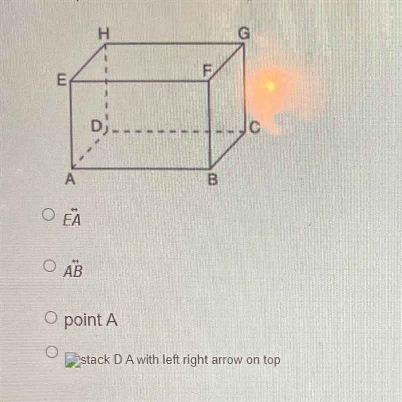 If the planes extend infinitely in all directions, where do plane ADB and line GA-example-1