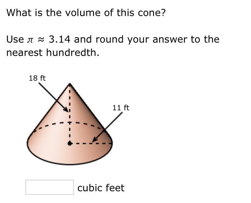 What is the volume of the cone-example-1