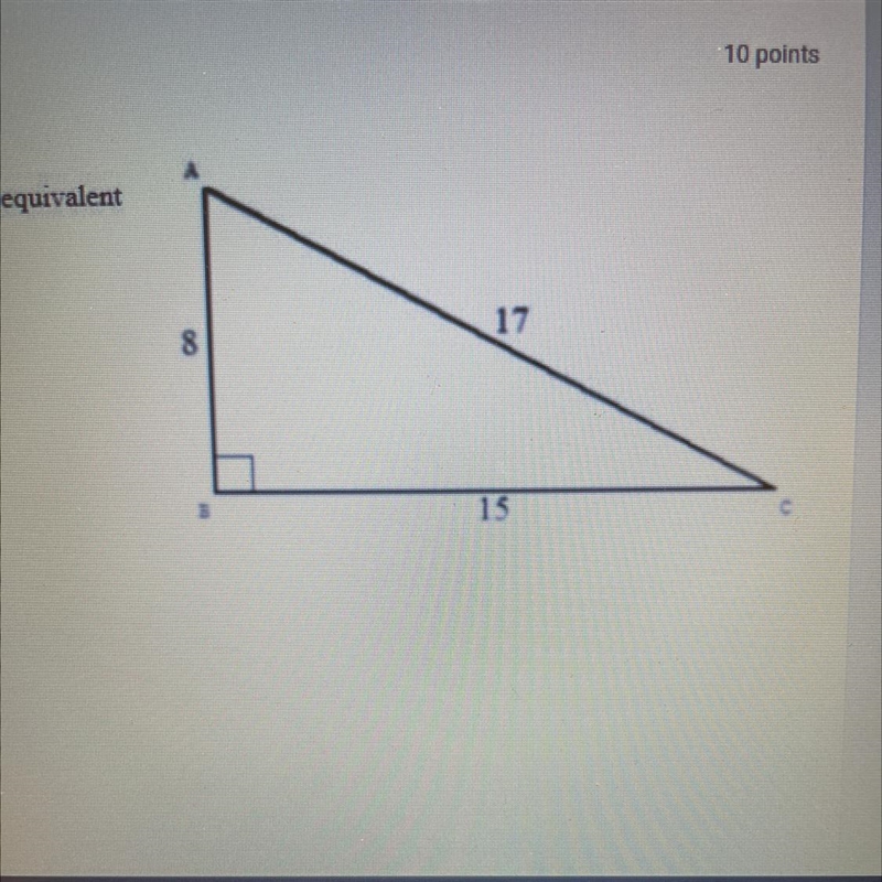 Which of the following is equivalent to sin A? A: cos A B: tan A C: cos C D: tan C-example-1