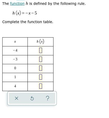 Help me help The function h is defined by the following rule.-example-1