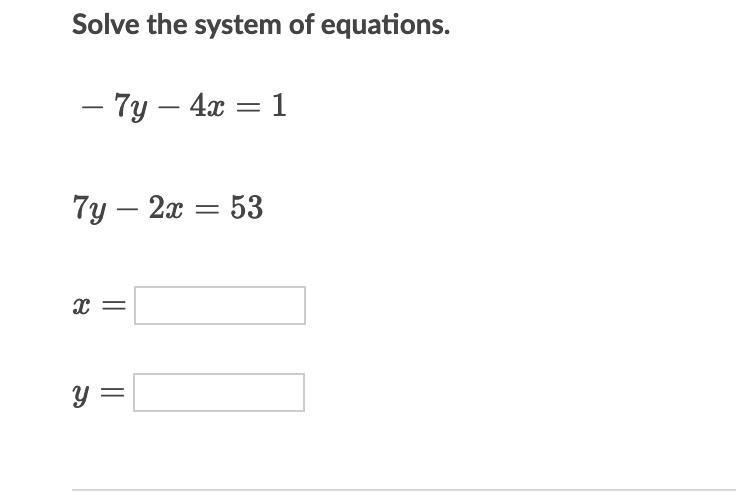 Solve the system of equations below. Thankyou!-example-1