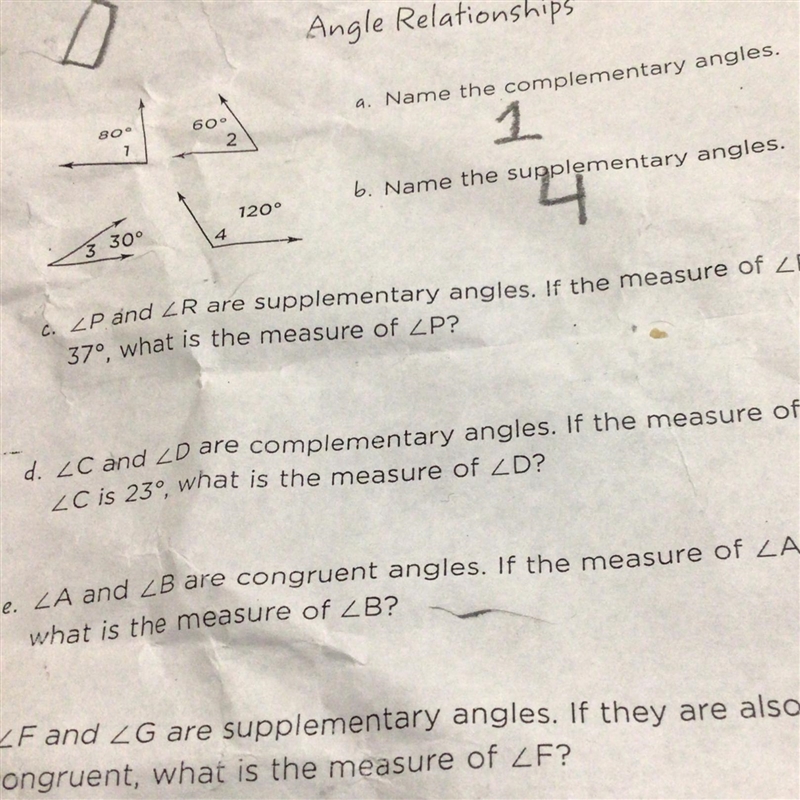 C.P and R are supplementary angles. If the measure of ZR is 37º, what is the measure-example-1