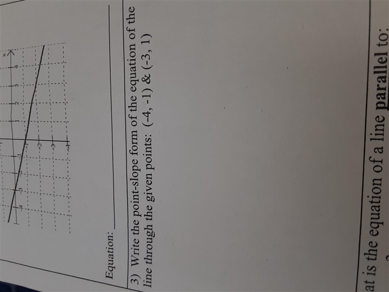 Write the point slope form of the equation of the line through the given points : (-4,-1) and-example-1