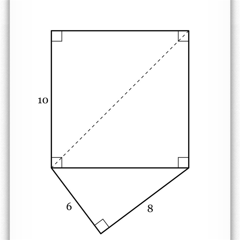 What is the length of the dotted line in the diagram below? Round to the nearest tenth-example-1