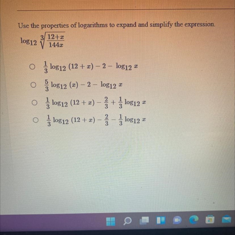 Use the property of logarithm to expand and simplify the expression ?-example-1