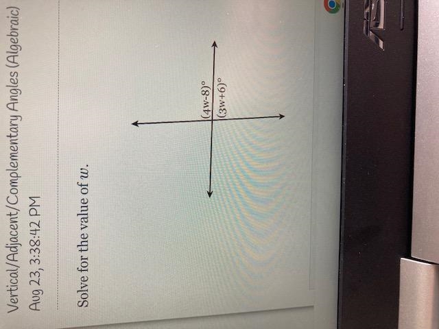 Solve for the value of w.-example-1