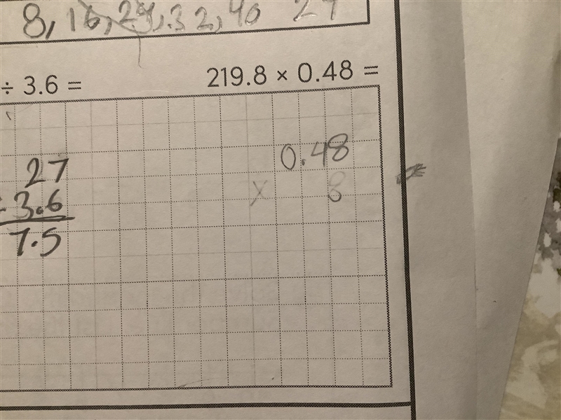 I need to know 219.8 x 0.48.-example-1