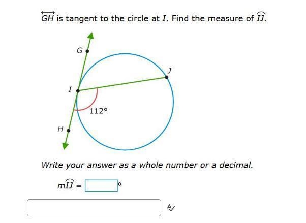 Find arc IJ, I have been having trouble with this one...-example-1