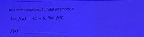 Let f(r) = 42 - 5, find f(3).-example-1