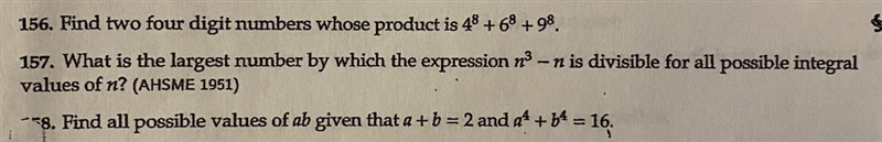 157) what is the largest number by which the expression n^3 - n is divisible for all-example-1