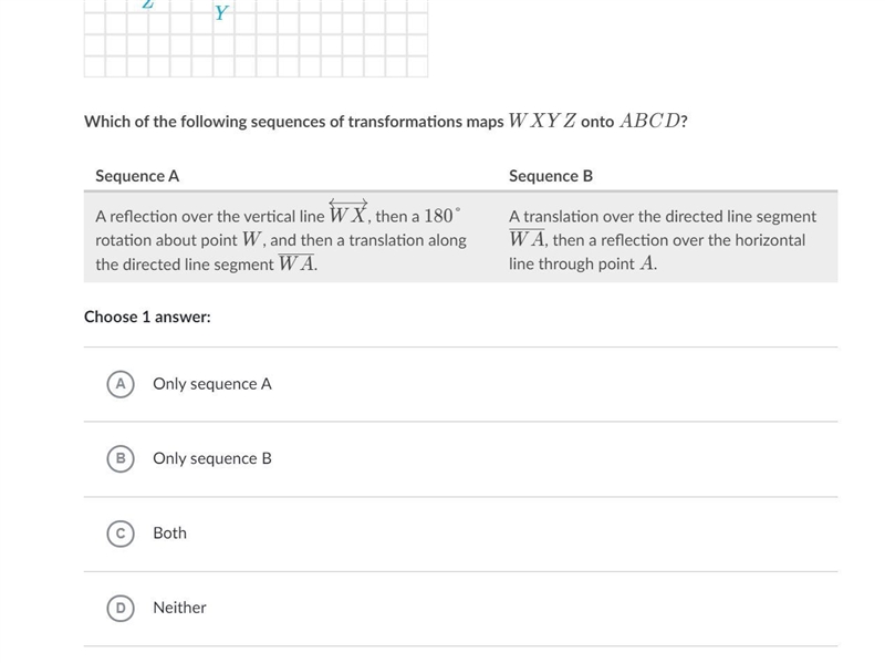 HELP!!!!!!!!! Quadrilaterals ABC and WXYZ are congruent.-example-2