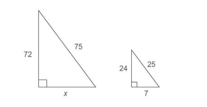 The triangles are similar. What is the value of x? ( NEED THE ANSWER ASAP. PLEASE-example-1