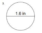 Calculate the area of each circle-example-1