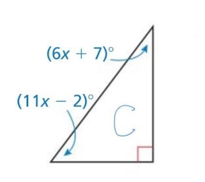 Solve for the two acute angles-example-1