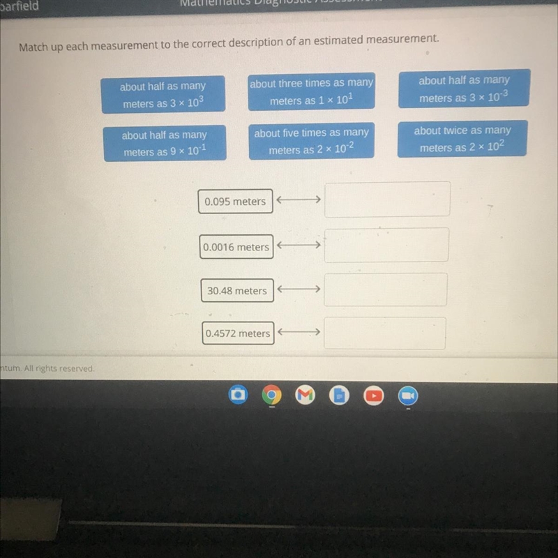 Match up each measurement to the correct description of an estimated measurementabout-example-1