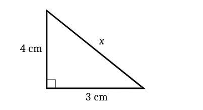 Label the vertices then use the pythagorean theorem to find x-example-1