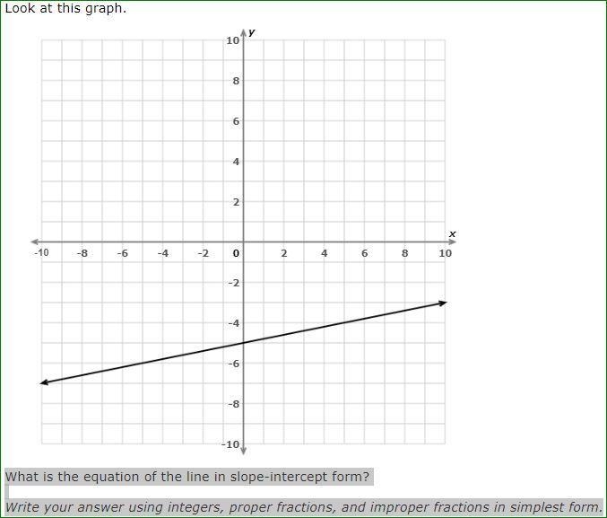 What is the equation of the line in slope-intercept form? Write your answer using-example-1