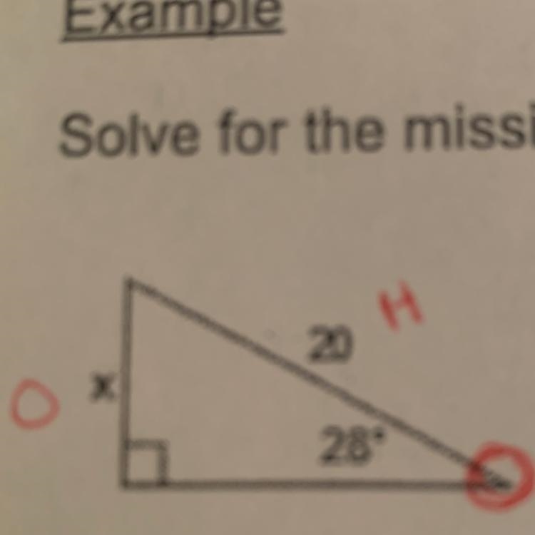 How do i plug in a sin equation for missing side length into a calculator-example-1