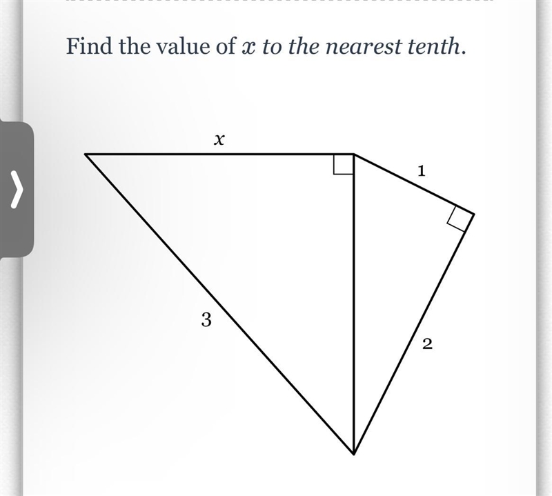 Find the value of x to the nearest tenth.-example-1