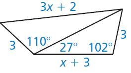 Write and solve inequality for the possible values of x-example-1