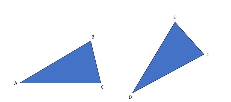 Triangle ABC is congruent to triangle DEF Which statement must be true about the triangles-example-1