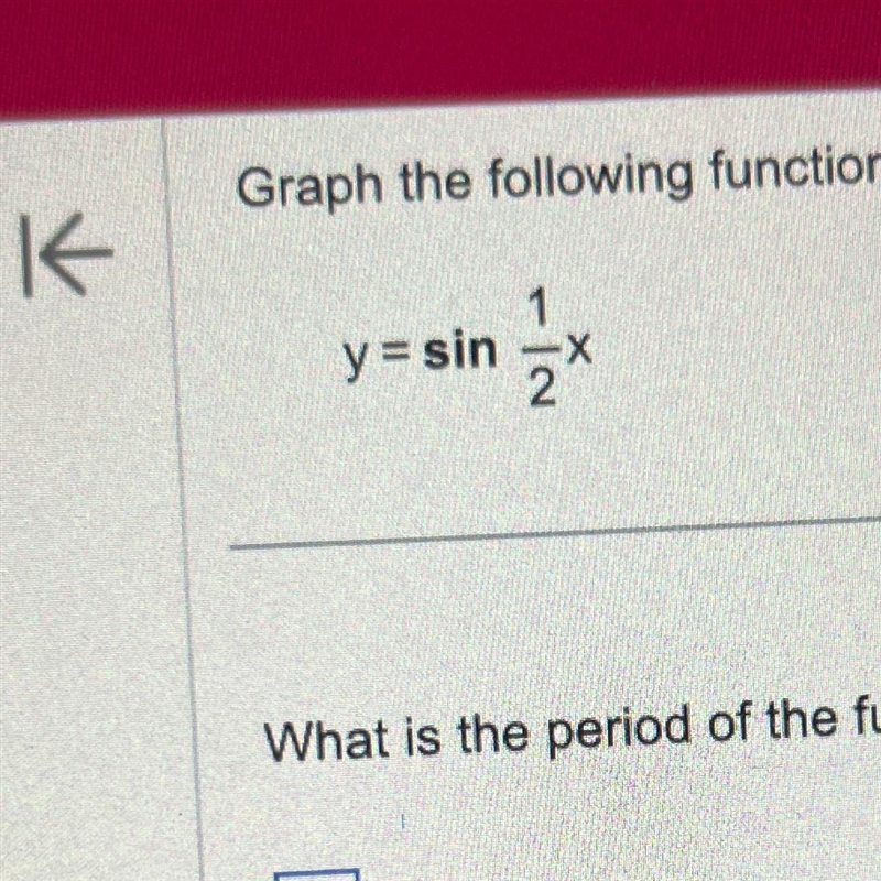 What is the amplitude of the function y = sin1/2x-example-1