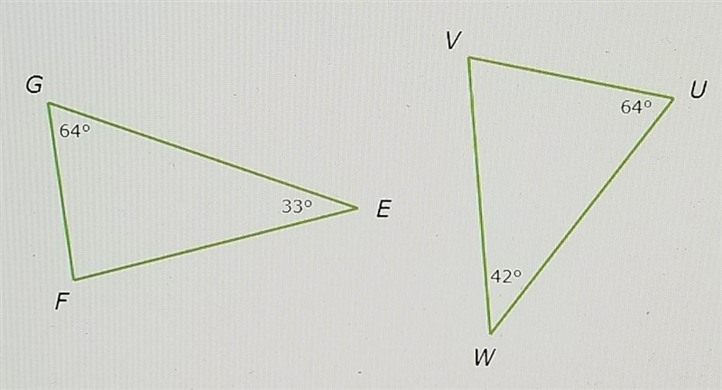 Pls help are these triangles similarif so, write a similarity statement-example-1