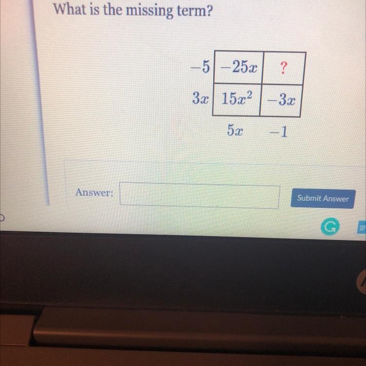 What is the missing term?-example-1