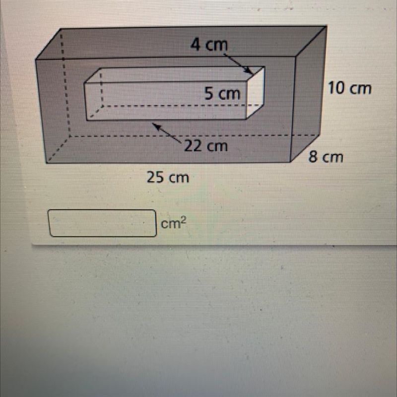 A wooden box has the shape of a rectangular prism. The inside of the box is also a-example-1