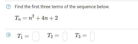 Hegarty maths- Algebra Quadratic sequences & graphs 249 - Use the nth term of-example-1