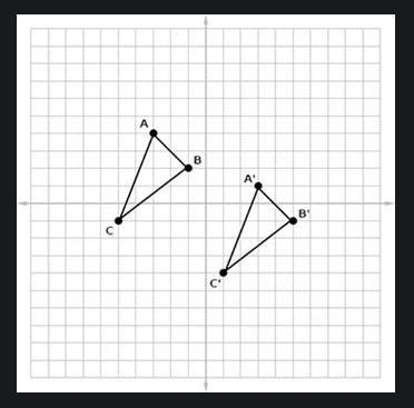 Choose the algebraic description that maps ΔABC onto ΔA′B′C′ in the given figure. A-example-1