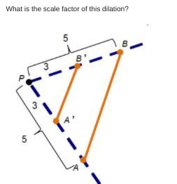 Line segments A prime B prime and A B. The distance from the center of dilation P-example-2