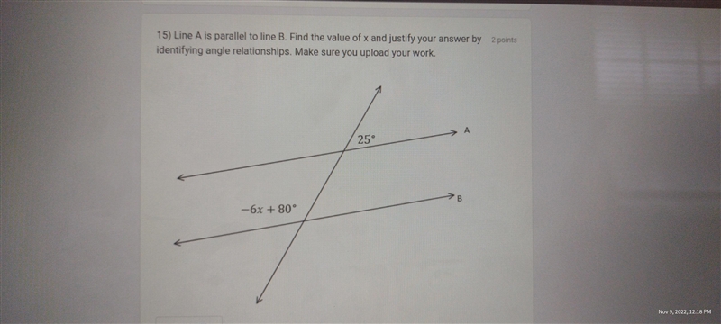 I need help please so I'm supposed to find x but when I find it I have to put in in-example-1