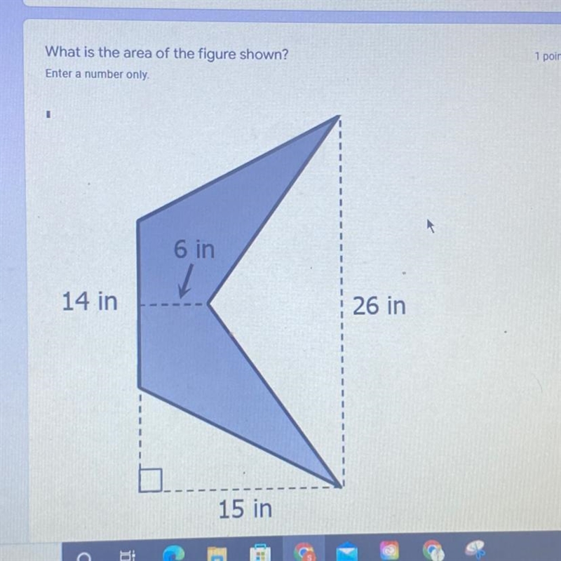 What is the area of the figure shown?-example-1