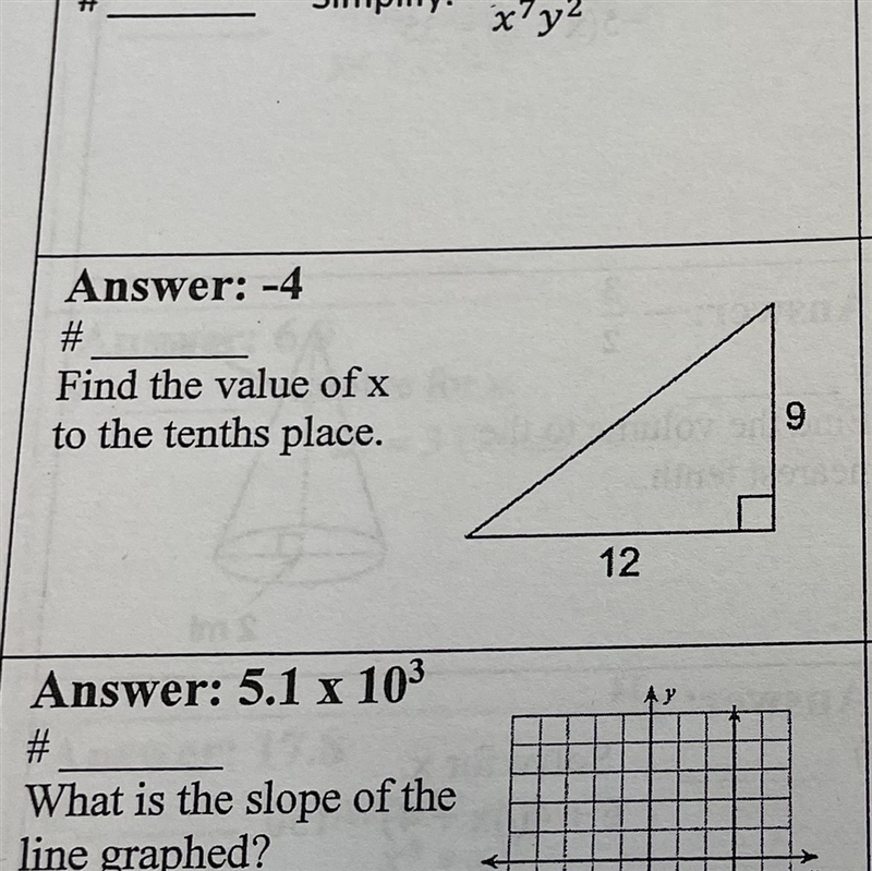 Find the value of x to the tenths place-example-1