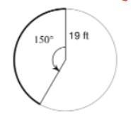 Find the arc length of the remaining portion if the bolded section was cut out of-example-1