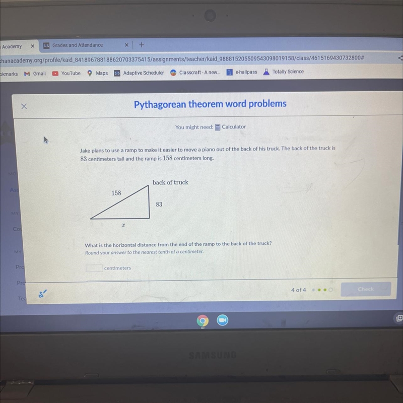 How can i solve this provelm and round it to the nearest thenth of a centimeter-example-1