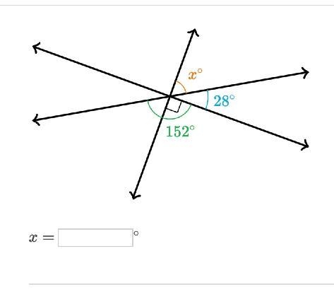 X =x=x, equals ^\circ ∘ degrees-example-1