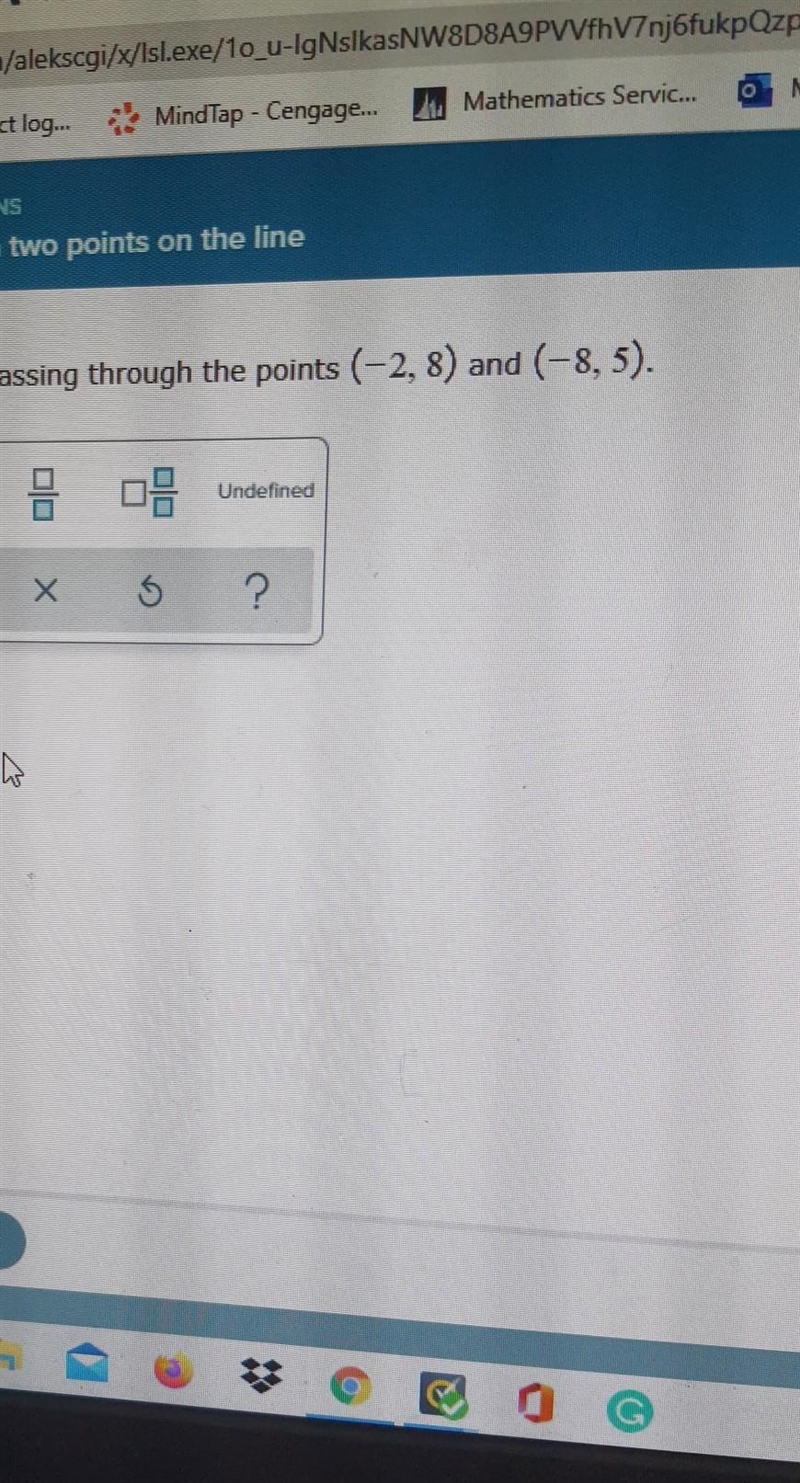 Help please thank you find the slope of the passing through the point-example-1