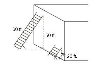 Two ladders are leaning against a wall at the same angle, as shown. How long is the-example-1