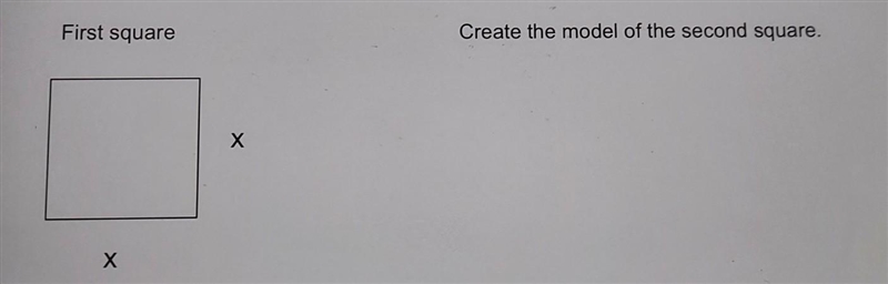 The measure of a side of a square is x units. A new square is formed with each side-example-1