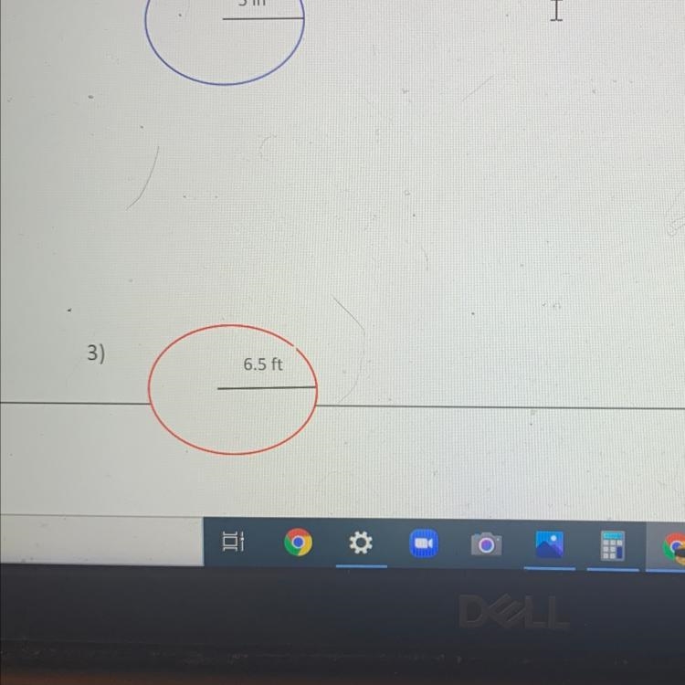 Find the radius, diameter, circumference and area for each of the following circles-example-1