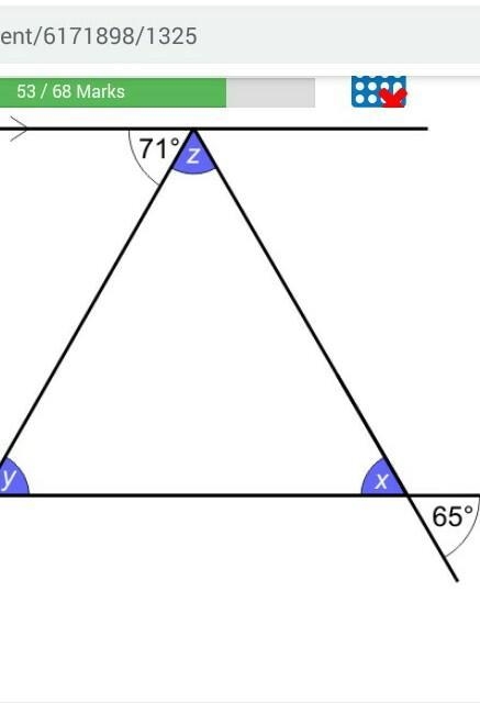 A) (i) Write down the value of x. (ii) Give a reason for your answer. b) (i) Write-example-1