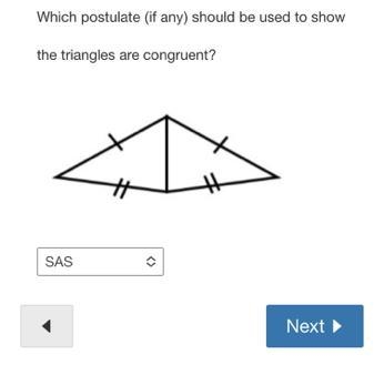 A) side angle side b) side side side c) angle side angle d) not congruent-example-1