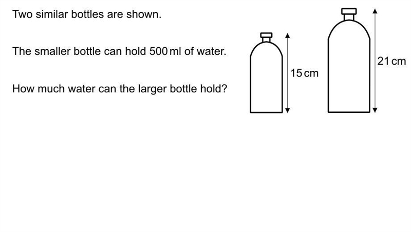 Two similar bottles are shown please help (picture included)-example-1