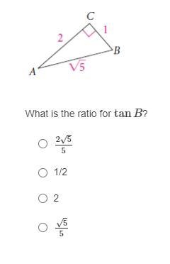 Question is in the picture What's the ratio for tan B-example-1