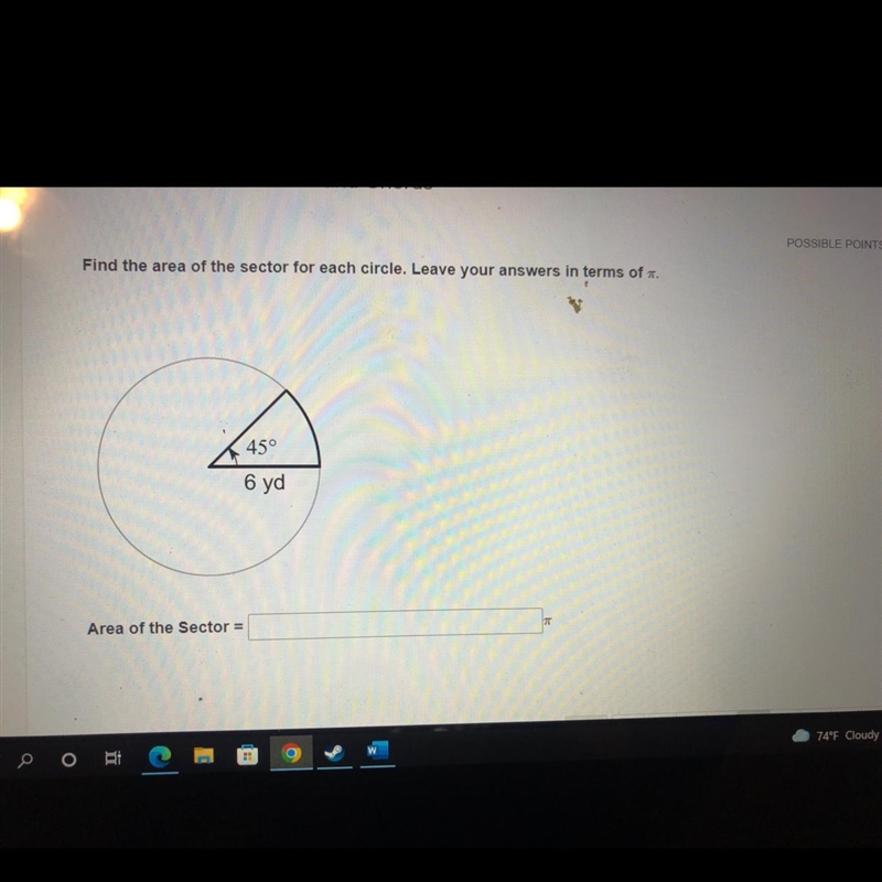 What’s the area of the sector if possible please answer asap-example-1