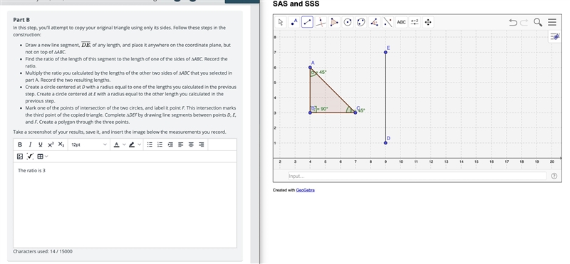 The question and the Triangle is in the same image. I'm on point 3-example-1