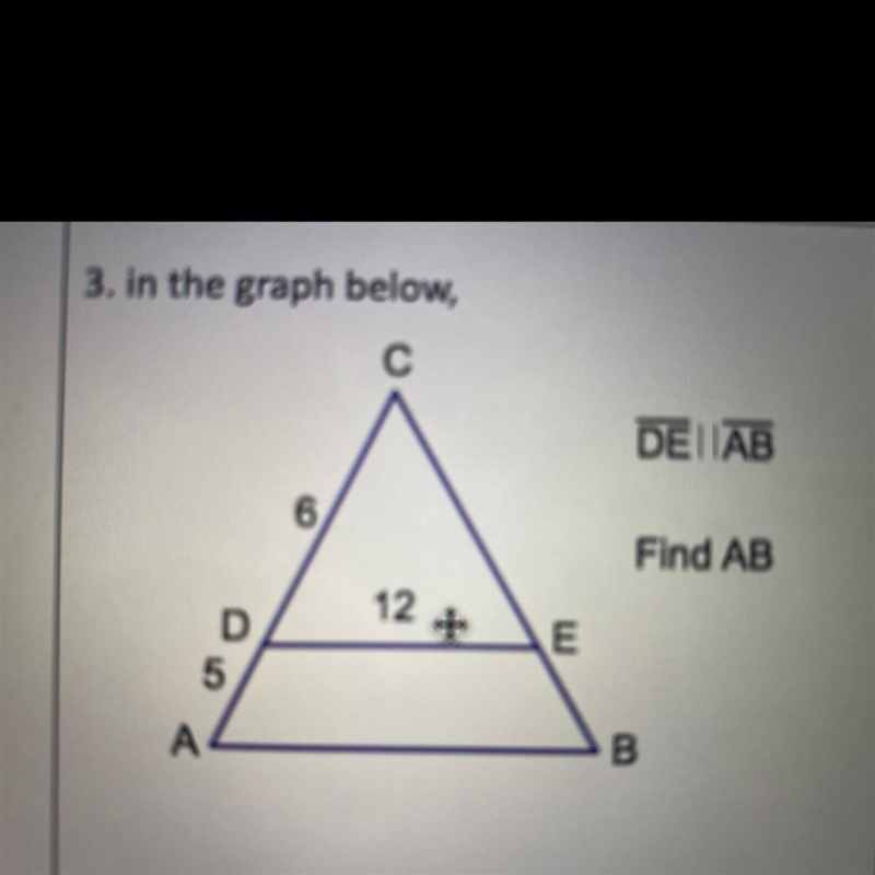 In the figure below, Find AB Help-example-1